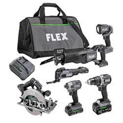 FLEX 6pc BRUSHLESS Tool Combo Kit! Brand New in Box!!