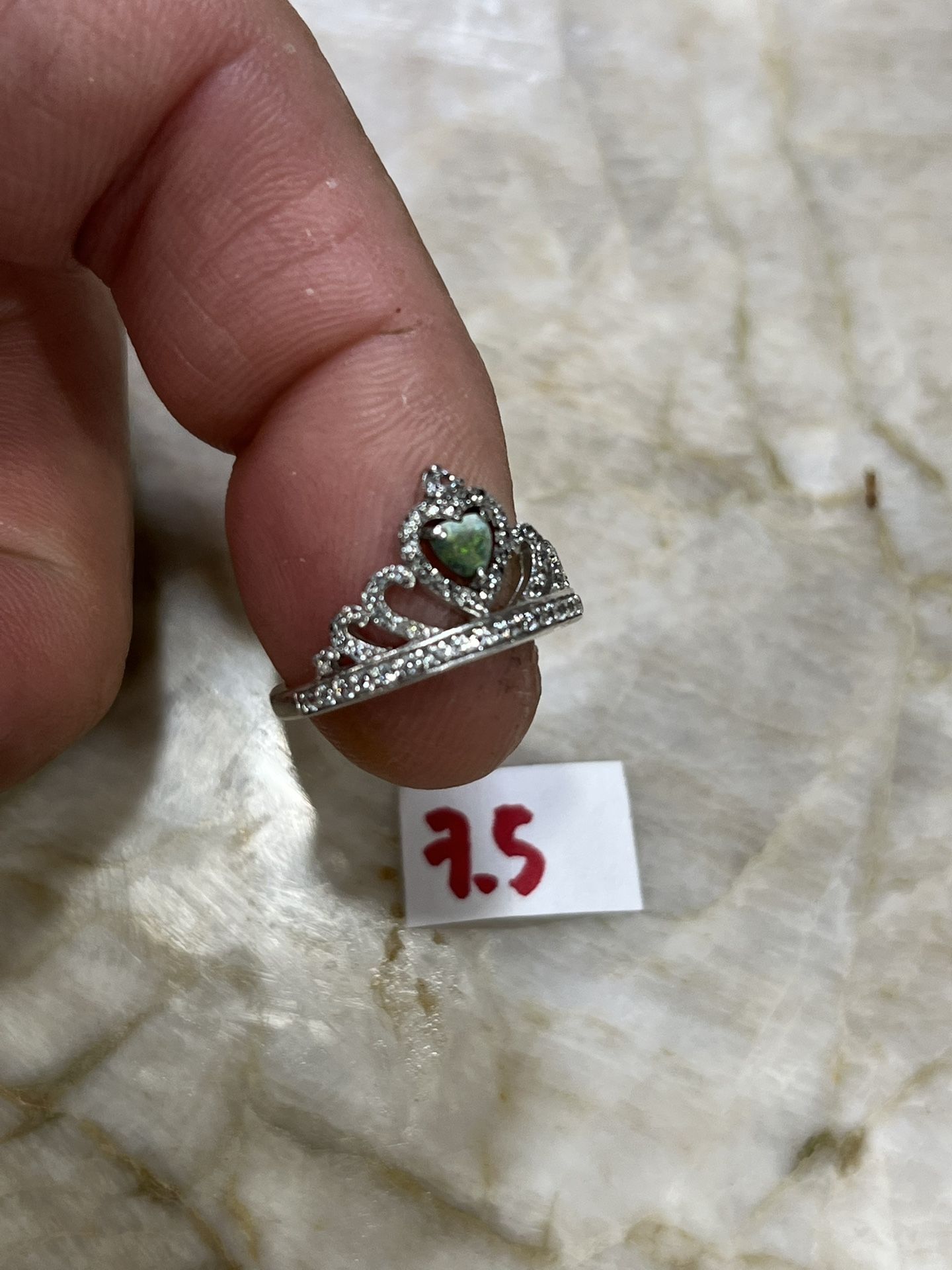 925 Sterling Silver Wedding Ring Size 7.5