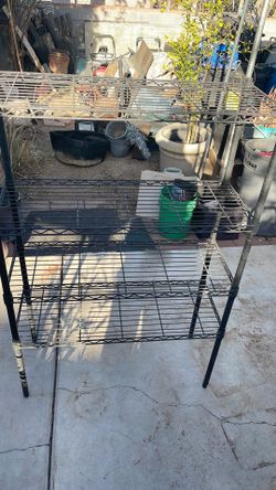 Wired metal shelves