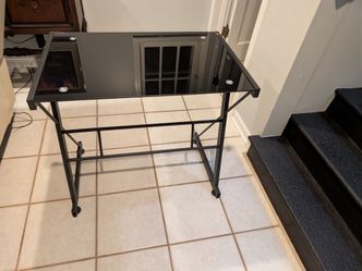 Modern matching glass and  black small tables