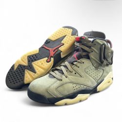 Jordan 6 Retro Travis Scott OliveGreen Size 9