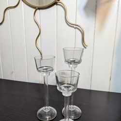 24 X Luminessence Long-Stem Glass Tealight Candleholders

 24 Holders