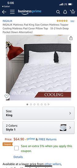 Queen size mattress topper