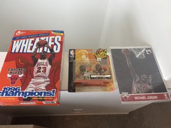 Vintage Michael Jordan Lot Figure Wheaties Box Hoops Action Photo