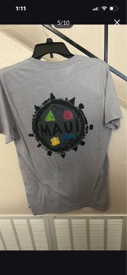 2 MENS PREOWNED T-SHIRTS VOLCOM & MAUI MEDIUM