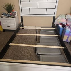 Queen Bed Frame and Night Stand