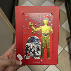 Papyrus Star Wars Themed Christmas Cards with R2-D2 and C-3PO