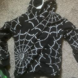 Black And White Spider Palm Angel Hoodie