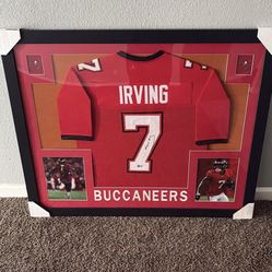 Bucky Irving Framed Autographed Jersey