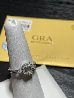 1.04 CT Emerald Moissanite Ring – Size 7, 925 Sterling Silver