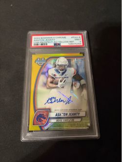 Ashton jeanty psa 9 autographed /75