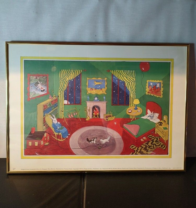 Clement Hurd “Goodnight Moon” Framed Poster 21x15
