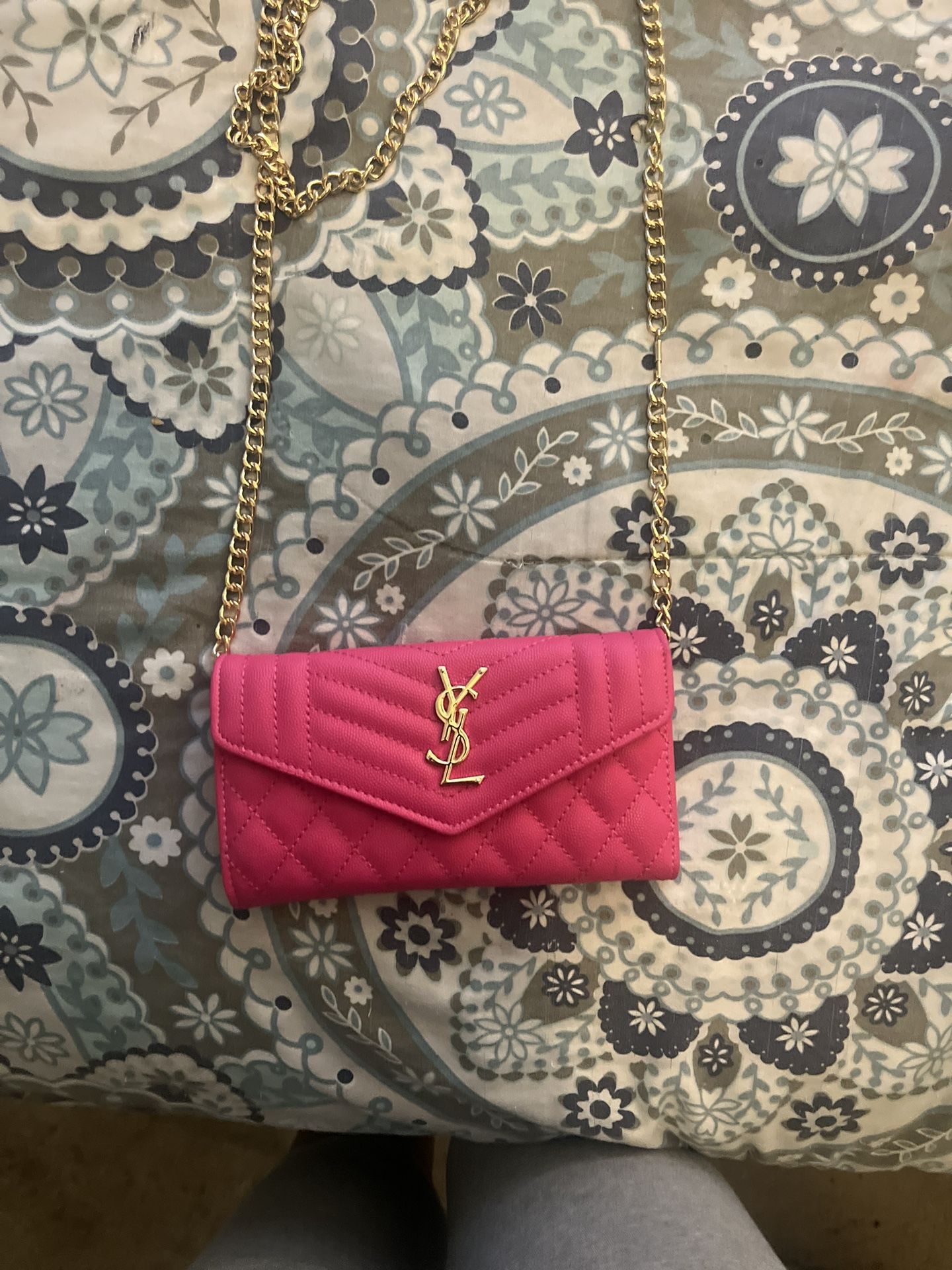 New Pink Gold Accent Handbag/ Wallet