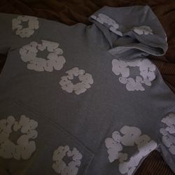 Light Grey Denim Tears Hoodie Size Medium 