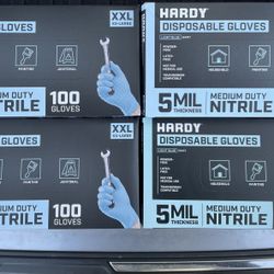 4 Boxes Of XXL 5 Mil Nitrile Gloves $ 32
