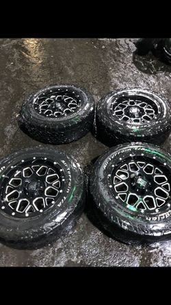 17” XD Series rims wheels on 4 BFGoodrich All-Terrain LT265/65R17 For Toyota bolt pattern 4 BFGoodrich All-Terrain (Baja Champion) LT265/65R17 tires