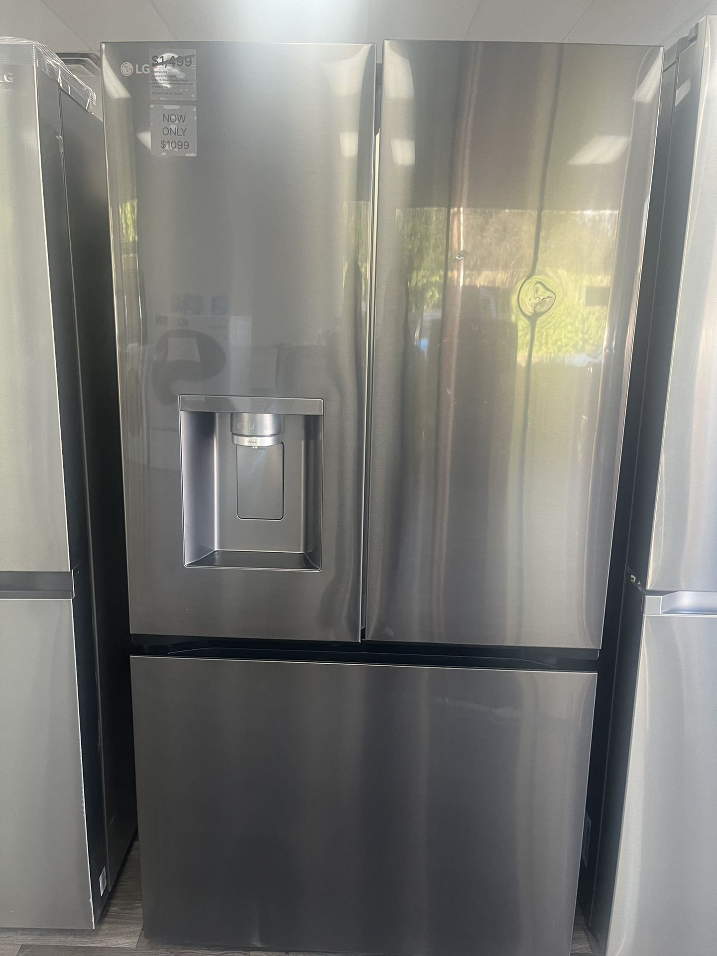 Limited Time! $1099 Open Box Black Stainless Steel Counter Depth Fridge Was$3299