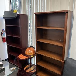 New  In Box 68.4"×30.7"x 12.8" Cherry Wooden 5 Tier Bookcase Book Shelves