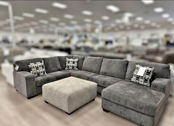 BRAND NEW CHARCOAL GREY SECTIONAL SAME DAY DELIVERY