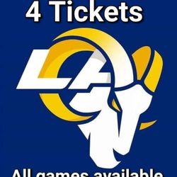 4 Tickets Rams SOFI Season Ticket Holder