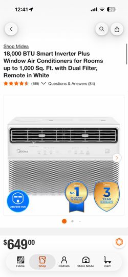 Midea 18,000 btu