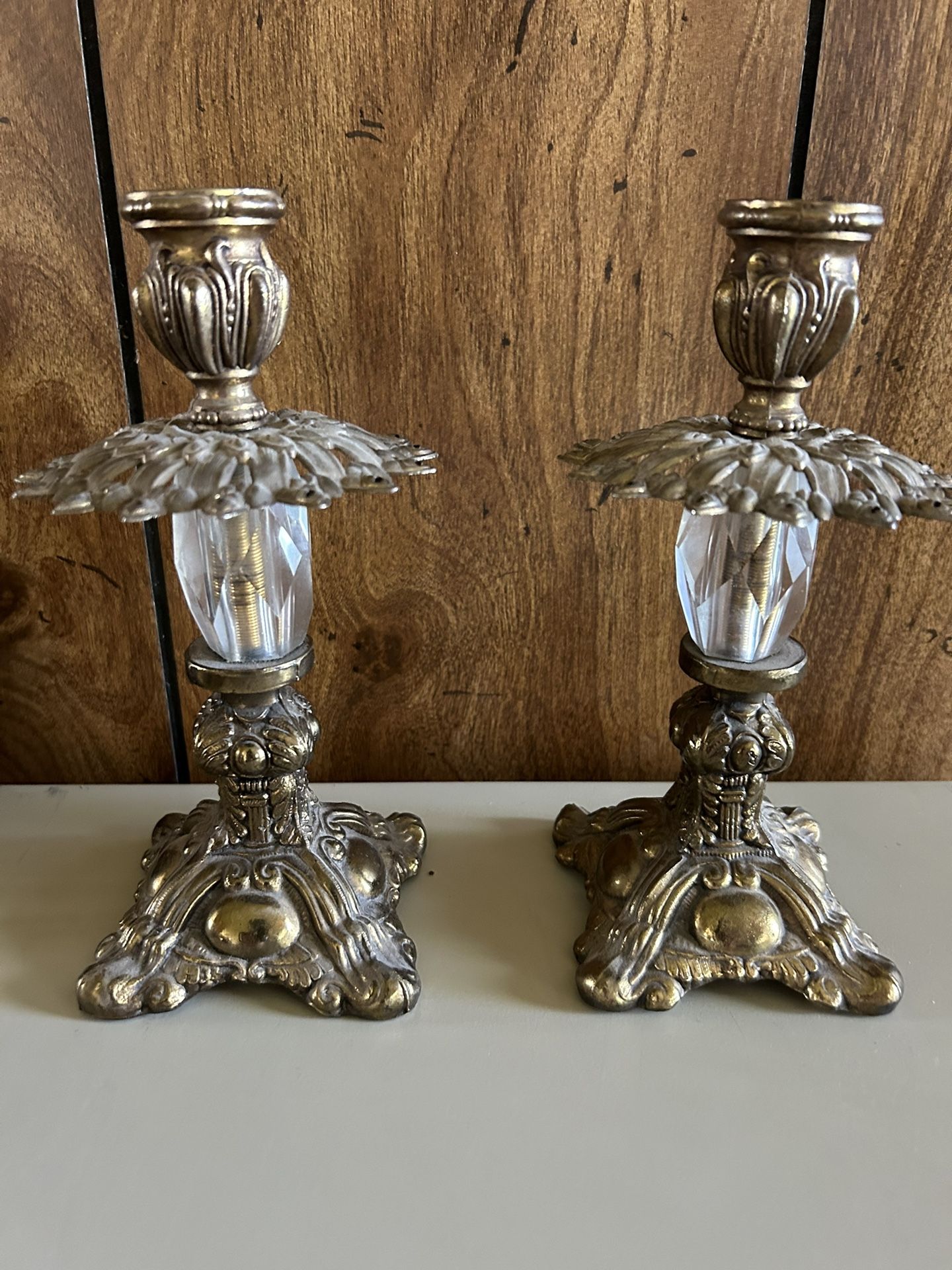 Vintage Brass Candle Holders