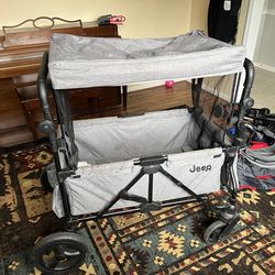 Jeep Stroller Wagon with Canopy – Great Condition