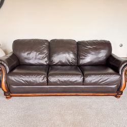 Leather couch set of 4