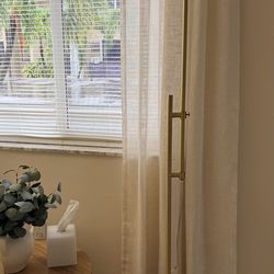 1-Light Modern Adjustable Brass Floor Lamp Gold