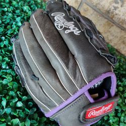 Rawlings Black Storm Leather Youth Baseball Glove ST12DSPUR - 12" RHT

