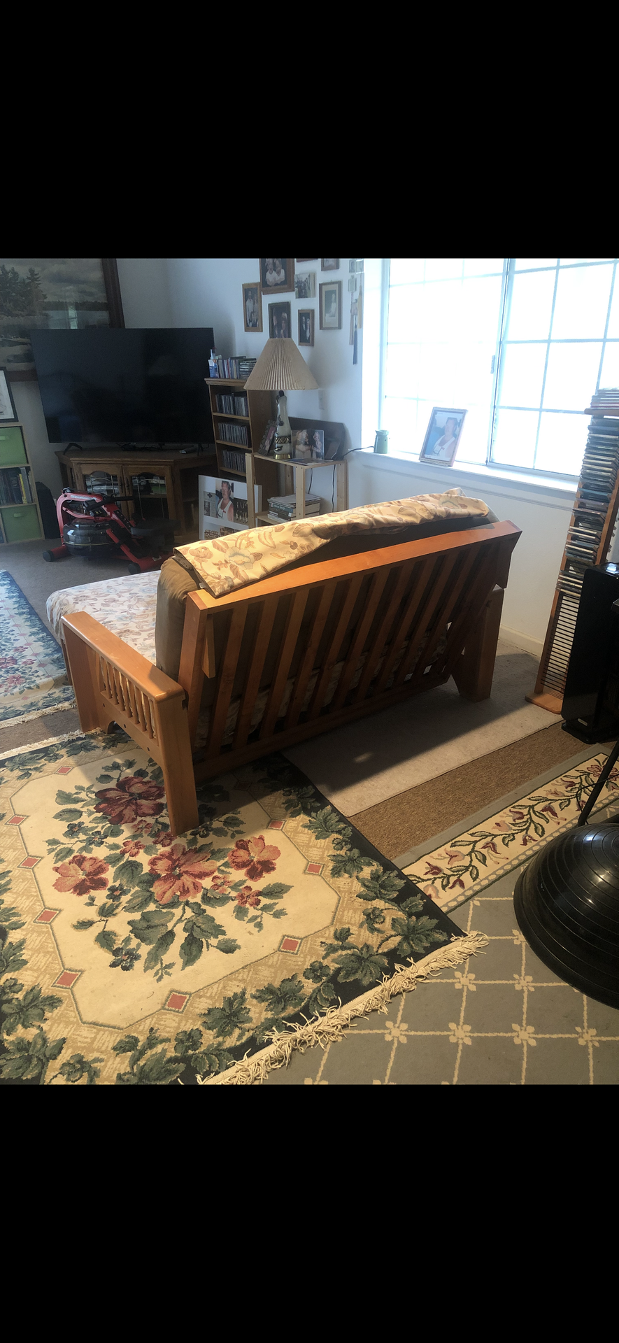 Wood futon no stains good condition