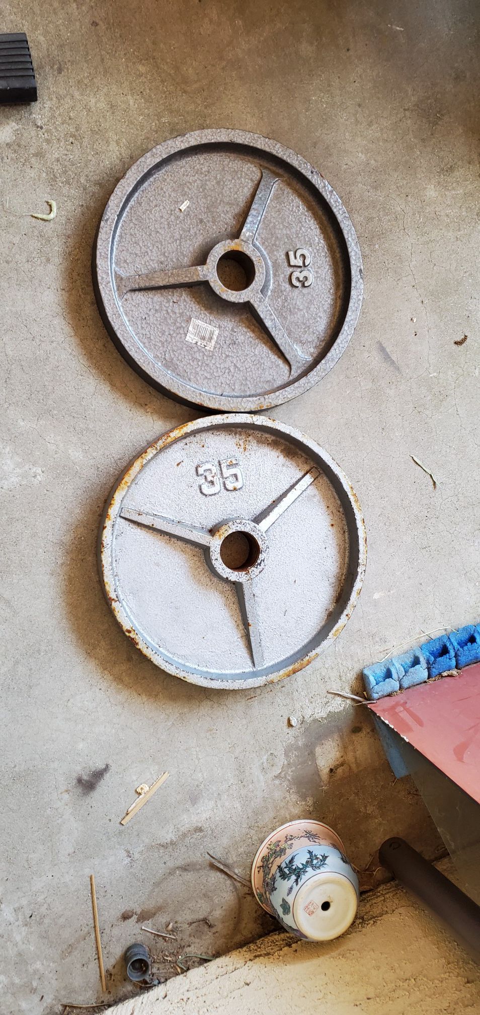 Pair of 35lb Olympic weight plates