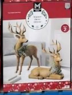 Members Mark Ceramic Deer Figurines Set of Two