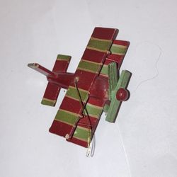 Vintage Biplane Christmas Ornament 