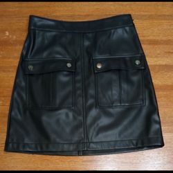 Faux Leather Skirt 