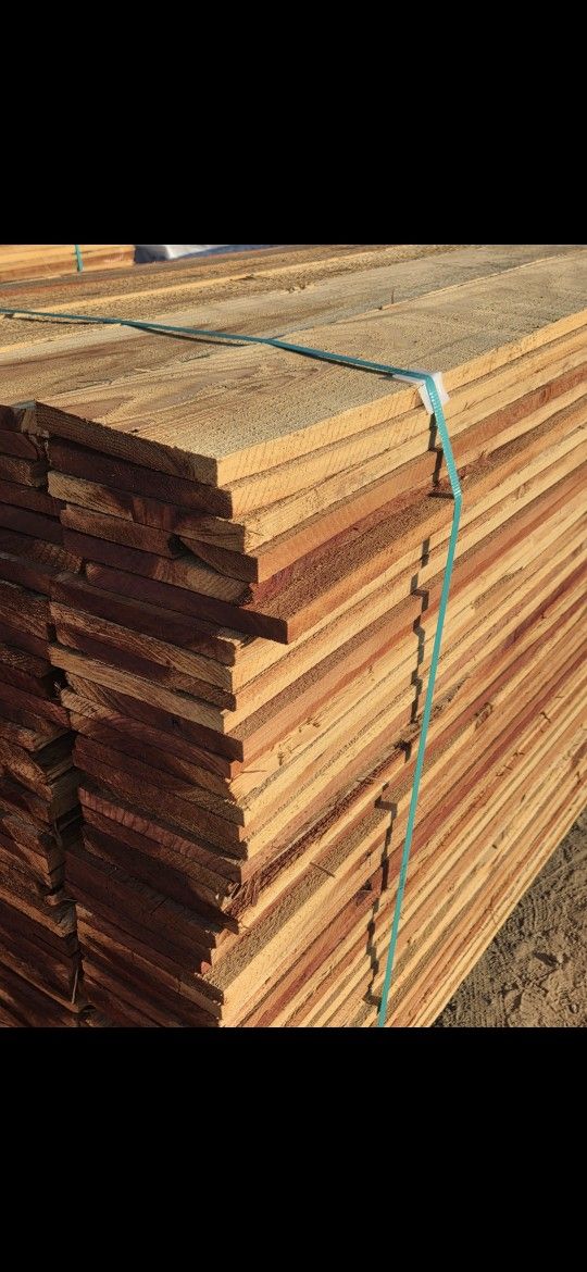 Redwood Clearance SALE 1x8x6 Less The $3 Each When You Take Unit