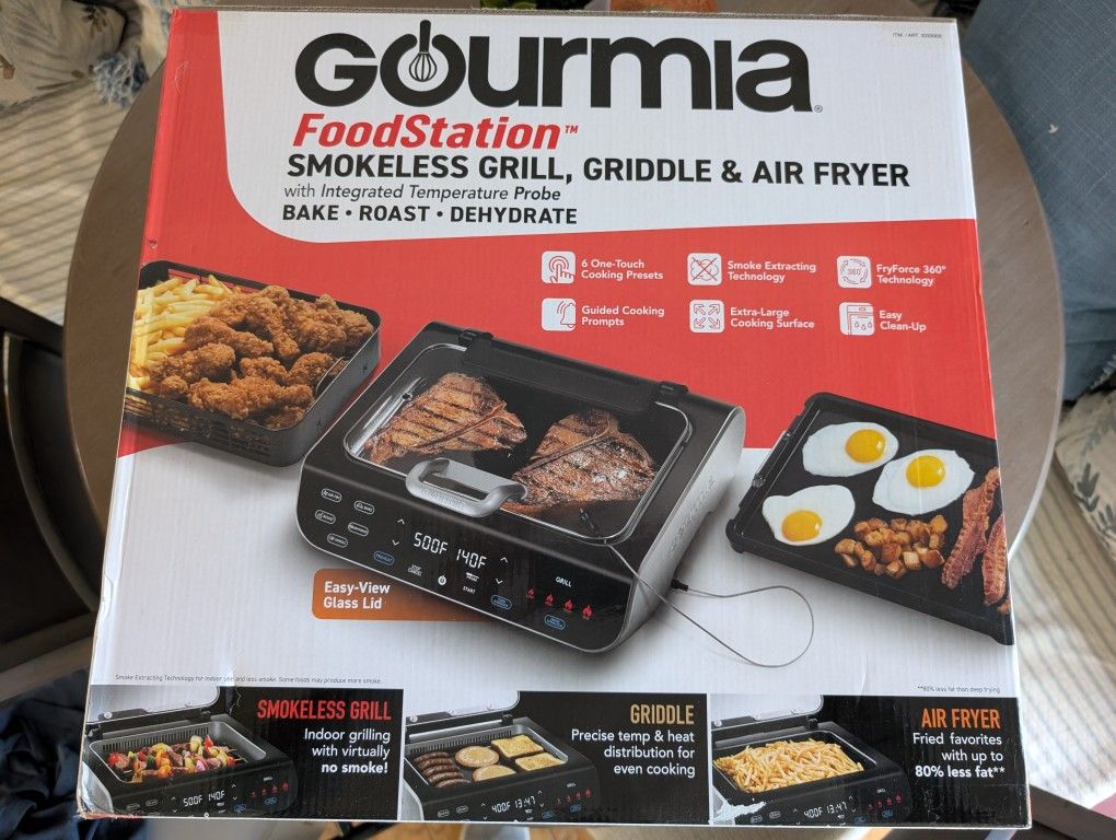 Gourmia Smokeless Indoor Grill & Air Fryer