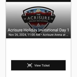 Acrisure Holiday Invitational Day One Tickets, 🎟️ One Ticket See All Games That Day!11/26@11am