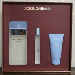 DOLCE&GABBANA ~ Light Blue ~3 PIECE SET  Authentic * All My Merchandise Is Original Guarantee *