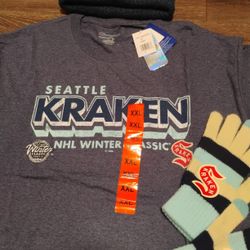 Seattle Kraken Winter Classic With Tags  3 Piece Lot... Yes It's Available