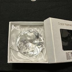 Oleg Cassini Crystal Paper Weight 