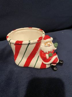 Vintage Made In Japan Santa Planter / Vase Table Centerpiece 