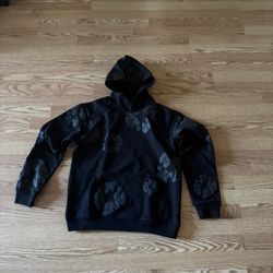 black denim tear hoodie