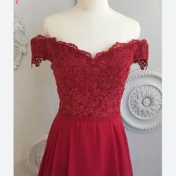 Burgundy Prom, Formal Dress, Bridesmaid Size 10