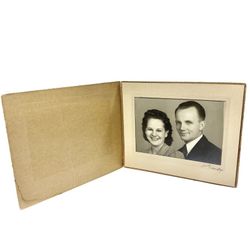 Antique Portrait Photograph Couple Framed 1930s Cortez San Diego CA