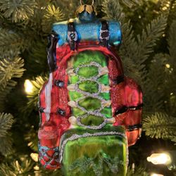 Glass Backpack Ornament