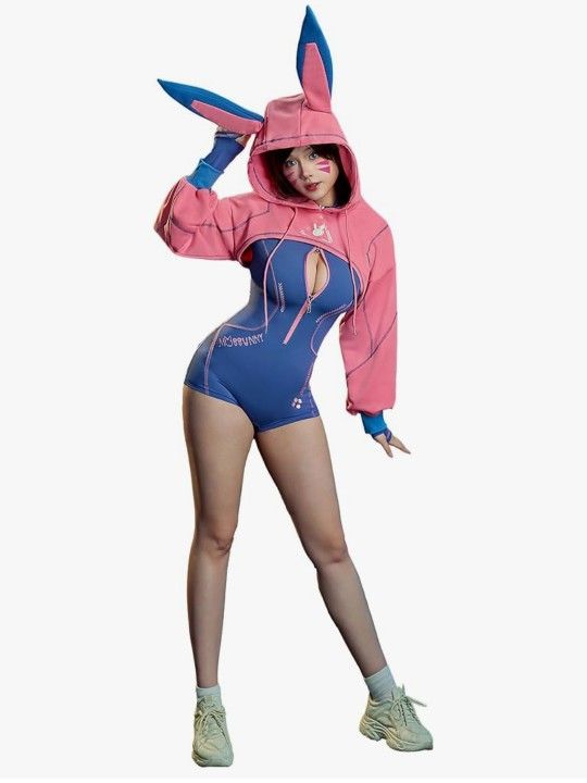 Dva Overwatch Halloween Costume / Sexy Gamer Outfit - Womens Large / Extra Large -$70 OBO