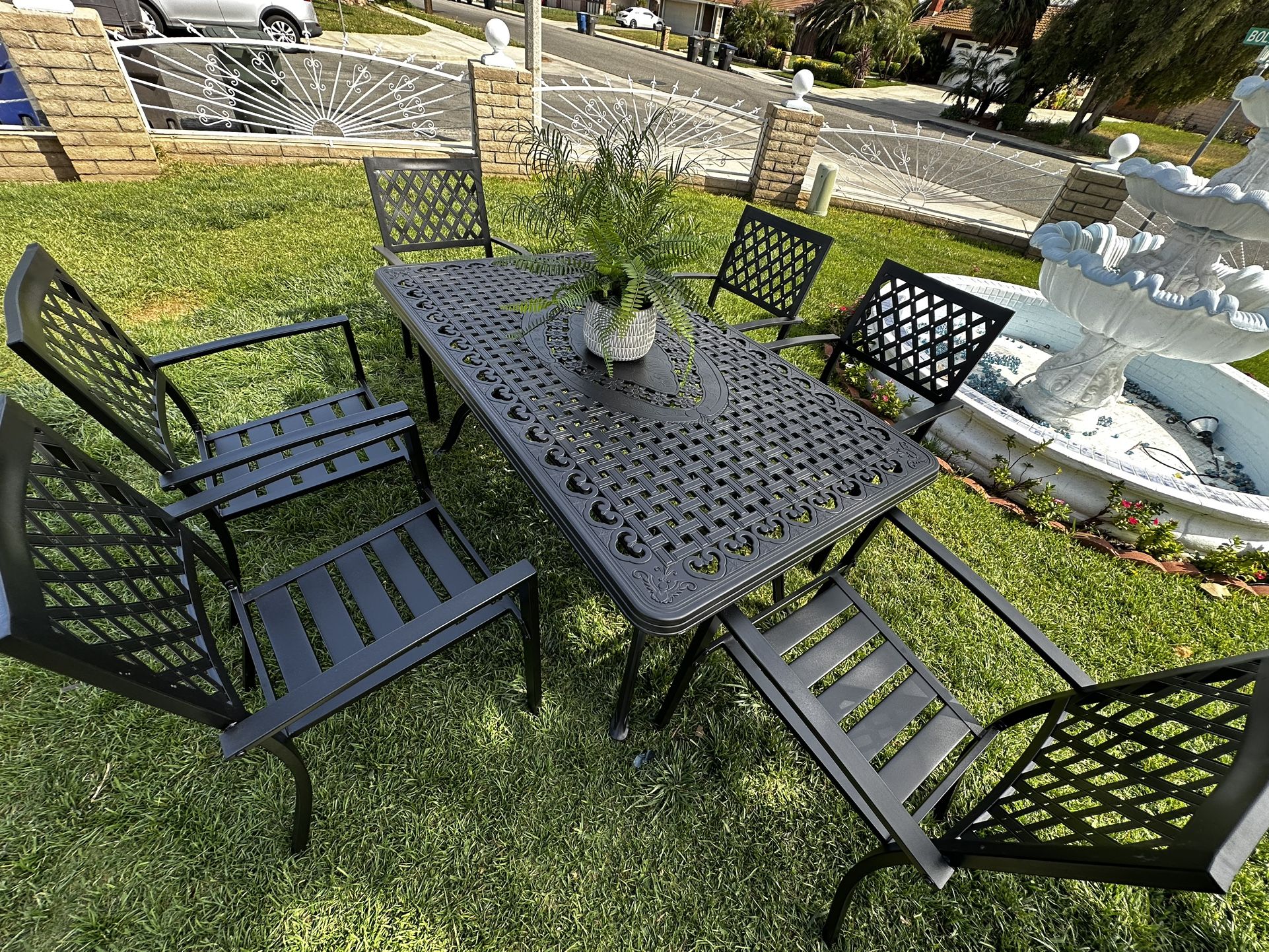 brand new patio table set 7 pcs
