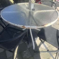 Outdoor Glass Table $10!! 