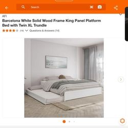 King Bed Frame With Twin Xl Trundle 